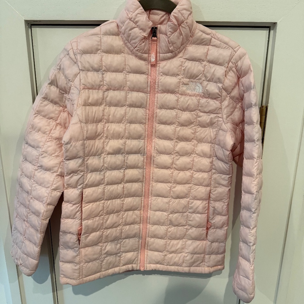 The North Face Girl Thermoball Insulated Jacket, Girls L (14/16), Pale pink